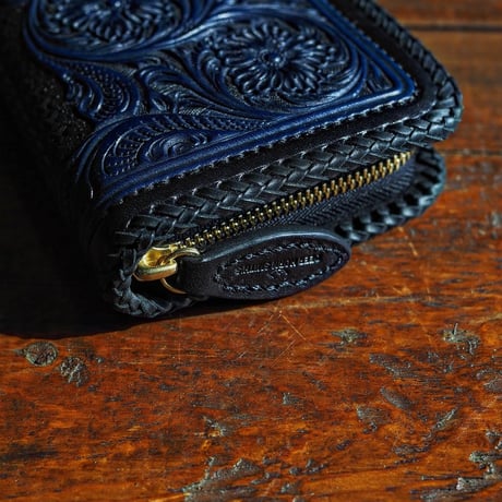 DEER HORN SMITH'S / CS-FULLZIP WALLET "BLACK x NAVY"