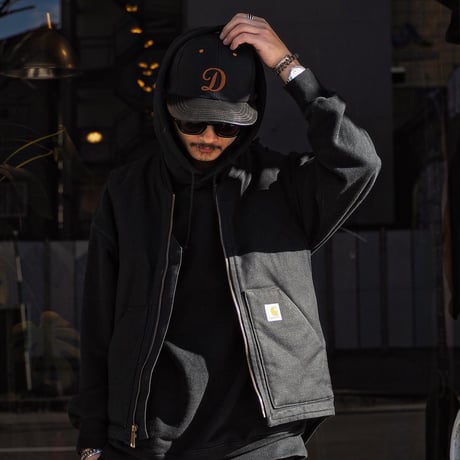 THE H.W.DOG&CO. / 2 TONE LEATHER COTTON CAP
