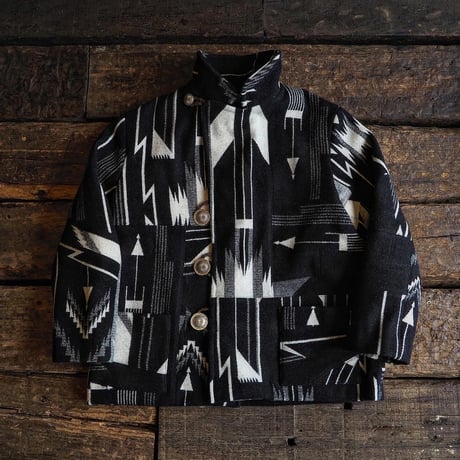 Earth spirit Original / PATCHWORK WOOL BLANKET JACKET -CH-Special-