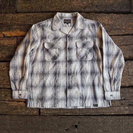 PENDLETON／OPEN COLLAR SHIRTS -Gray×White-