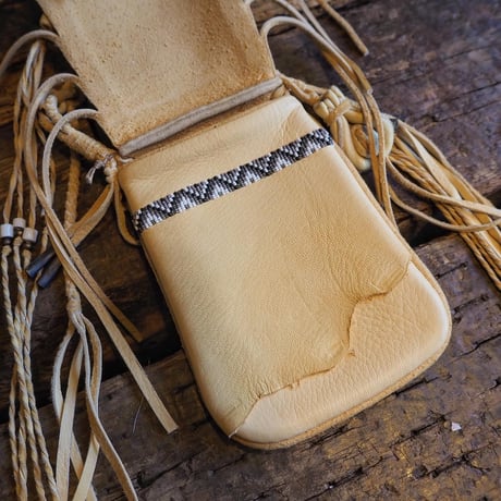 梟唄OWLSONG／DEER LEATHER MEDICINE BAG "Natural"