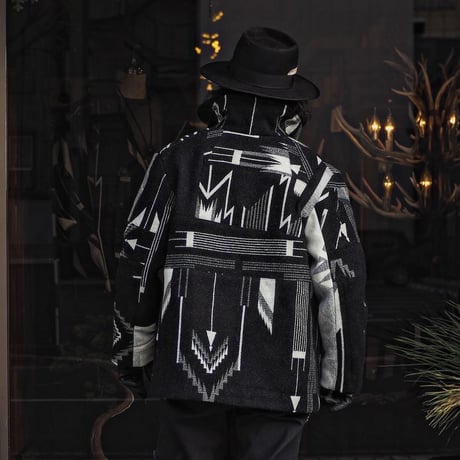 Earth spirit Original / PATCHWORK WOOL BLANKET JACKET -CH-Special-
