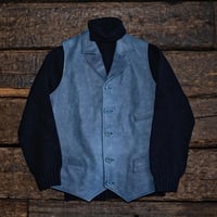 DEER HORN SMITH'S / LAPELLED VEST "EZO DEER LEATHER"