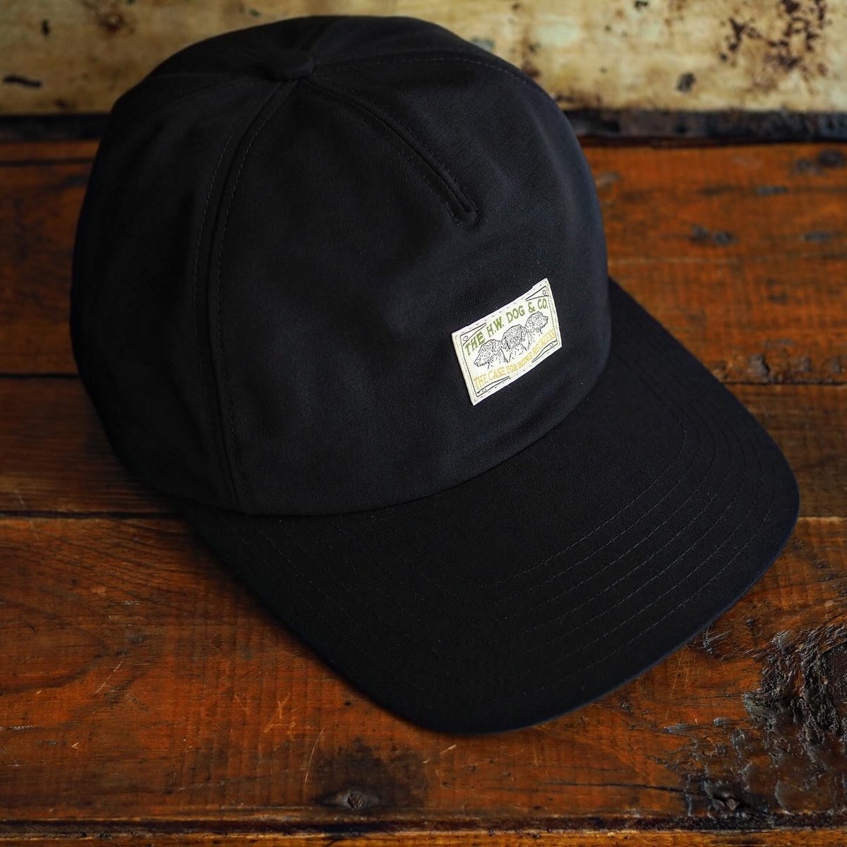 THE H.W.DOG&CO.／BIG BRIM M STYLE CAP - Black |