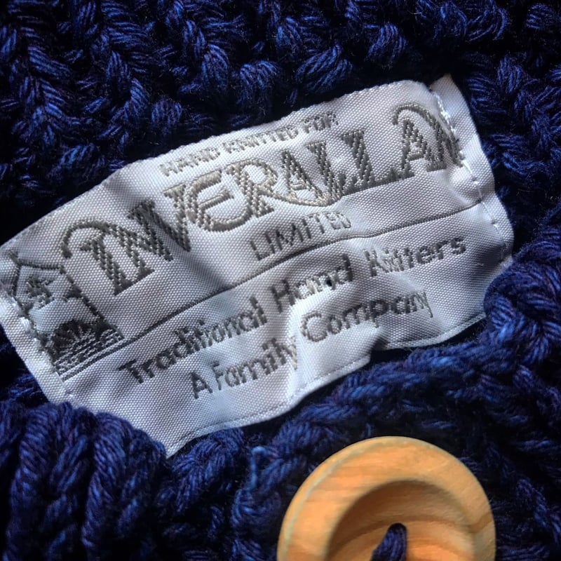 INVERALLAN / 4A GOLFER CARDIGAN INDIGO COTTON