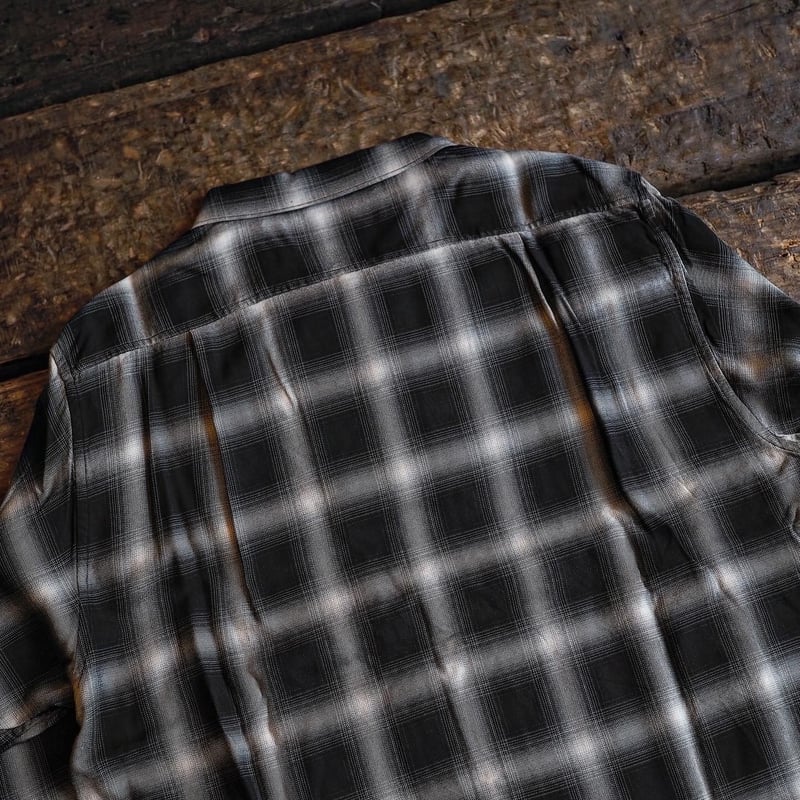 FULLCOUNT／4092 RAYON CHECK OPEN COLLAR SHIRT |
