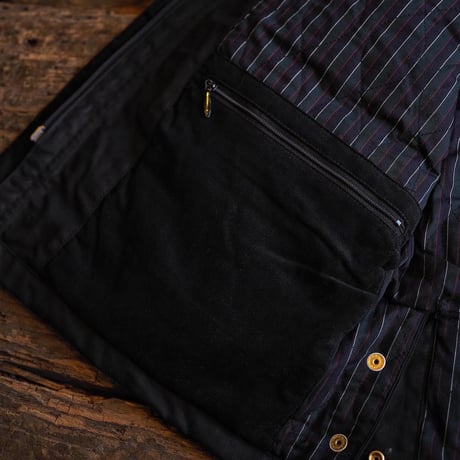 BiburyCourt／WAXED COTTON FIELD JACKET -Black-