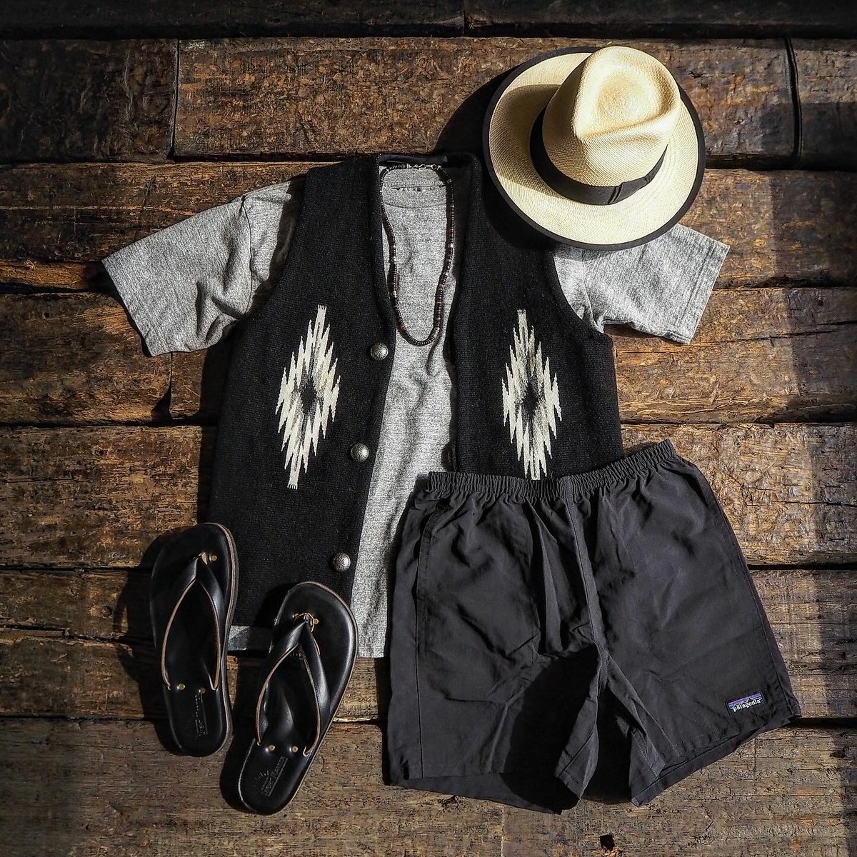 TRUJILLO'S ／ CHIMAYO SUQARE VEST ”卍”（36〜38inch）