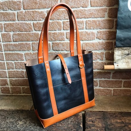 LEFT HAND TOTE BAG GRcompany別注 / 限定Horween Chromexcel BLACK×CAMEL