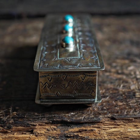 J.Alexander / STAMPED EYEWEAR BOX W-TURQUOISE