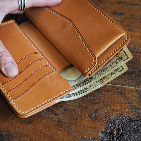 DEER HORN SMITHS Leather／CRAFT MIDDLE WALLET ”TAN"