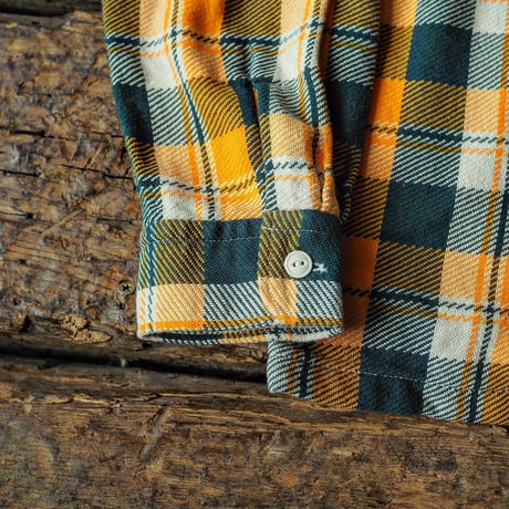 FULLCOUNT / Original Cotton Check Flannel Open Collar Shirt