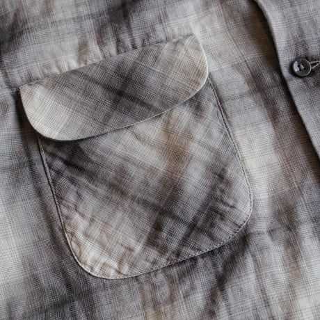 PENDLETON／OPEN COLLAR SHIRTS -Gray×White-