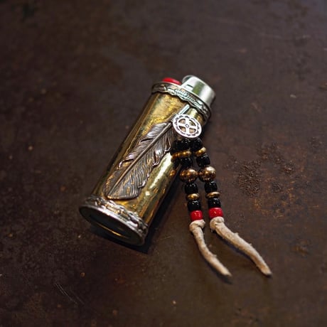 DUCK TAIL ／ 《SILVER＆BRASS LIGHTER CASE -Feather-