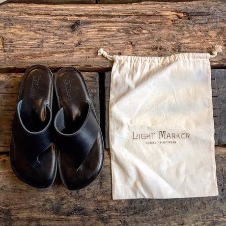 LIGHT MARKER / THONG SANDAL(BLACK)