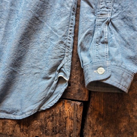 FULL COUNT / Stand Collar Chambray Shirt