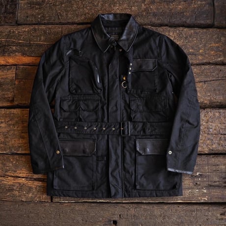 BiburyCourt／WAXED COTTON FIELD JACKET -Black-