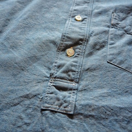 FULL COUNT / Stand Collar Chambray Shirt