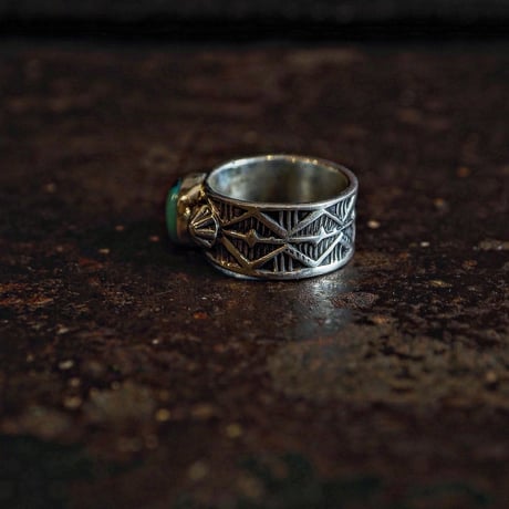 Henry Mariano ／  STAM WORK TURQUOISE RING -Turquoise Mountain- "18"
