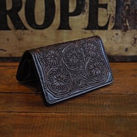DEER HORN SMITHS Leather／SP CRAFT WALLET-MIDDLE WALLET "BLACK × BROWN"