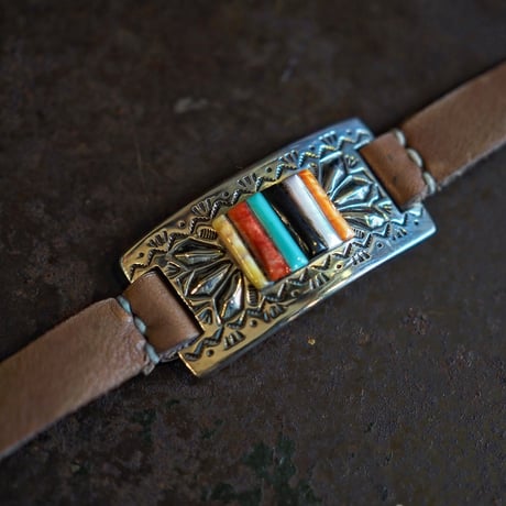 RAY ADAKAI ／ STAMP WORK & INLAY BRACELET