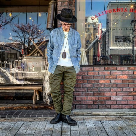 HAVERSACK / ノーカラーダンガリーシャツ