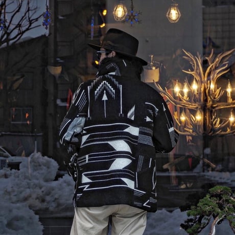 Earth spirit Original / PATCHWORK WOOL BLANKET JACKET -CH-Special-