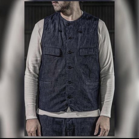 FULLCOUNTｘADDICTCLOTHES / DENIM 4 POCKET WAISTCOAT