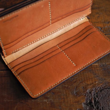 DEER HORN SMITHS Leather／SPECIAL CRAFT LONG WALLET "TANxBROWN"