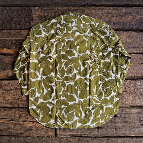 HAVERSACK／FLOWER PRINT TYPEWRITER SHIRT -GREEN-