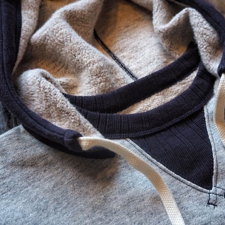 FULL COUNT / After Hood Sweat Shirt Mother Cotton'2Tone'