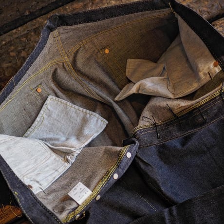 FULLCOUNT / WWII Model Brown Cotton Denim Pants(Non Wash)