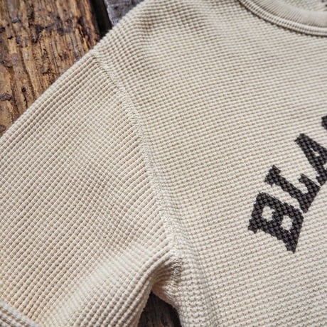 FULLCOUNT ／ HEAVYWEIGHT WAFFLE LONGSLEEVE T SHIRT "Black Denim DOPE"