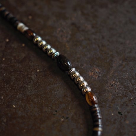 DUCK TAIL ／Heishi & Shell Beads Necklace "Type-A"