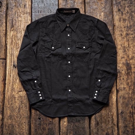 FULLCOUNT / 4894 BLACK BLACK DENIM WESTERN SHIRT