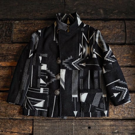 Earth spirit Original / PATCHWORK WOOL BLANKET JACKET -CH-Special-