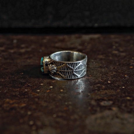 Henry Mariano ／  STAM WORK TURQUOISE RING -Turquoise Mountain- "24"