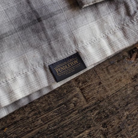 PENDLETON／OPEN COLLAR SHIRTS -Gray×White-
