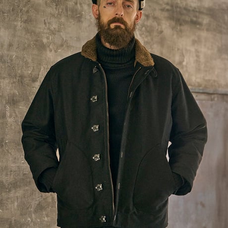 Nigel Cabourn ／ 40's US CLIP JACKET MODIFY -Black-