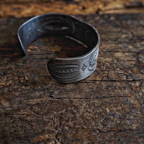 MS ring / Stamp Work Bangle "Turquoise Cuff"