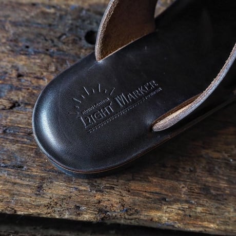 LIGHT MARKER /DOUBLE MONK STRAP SANDAL (BLACK CHROMEXCEL)