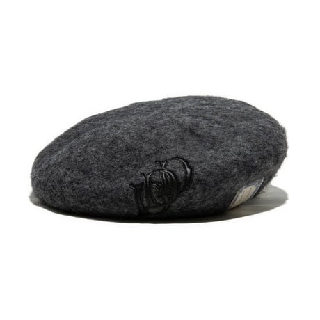 THE H.W.DOG&CO.／LEATHER WAPPEN FLUFFY BERET