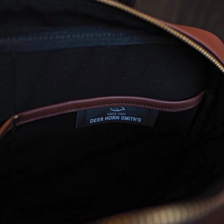 DEER HORN SMITH'S ／ DIAMOND STITCH LEATHER BAG -Mini-  "Brown"