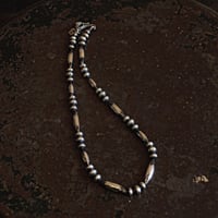 DUCK TAIL / Silver Beads Necklace-50cm- "SP-Type"