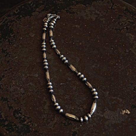 DUCK TAIL / Silver Beads Necklace-50cm- "SP-Type"