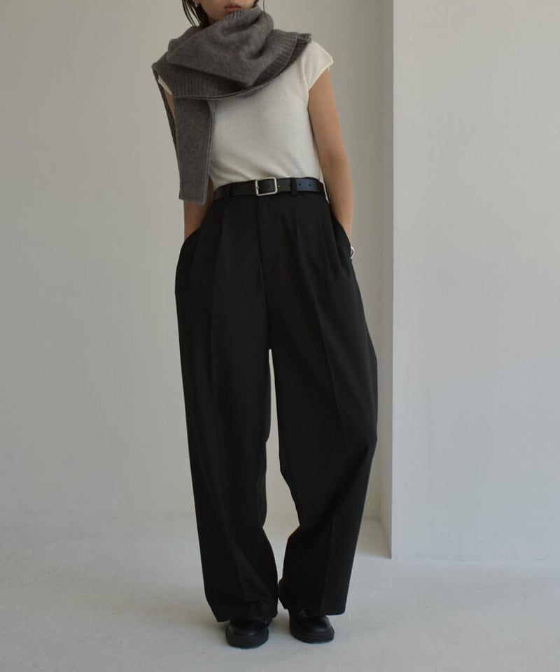 極美品 セオリーリュクス フレンチスリーブ モックネック リブニット 極美品 セオリーリュクス フレンチスリーブ モックネック