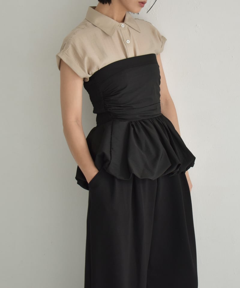 CottonバルーンRibbonビスチェ ブラックFREE CottonバルーンRibbonビスチェ ブラックFREE Cottonバルーン