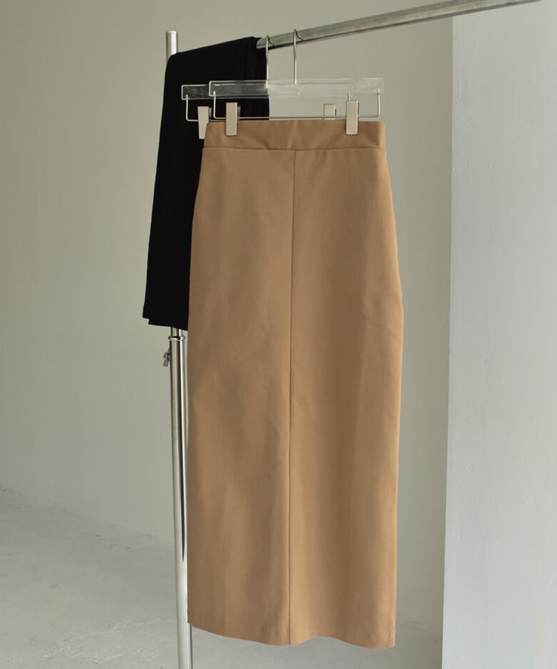 ♡ムータ SOLOTEX ストレッチ スカート ベージュ♡タグ付き bottoms-07016 ハイウエスト ストレッチチノタイトスカート
