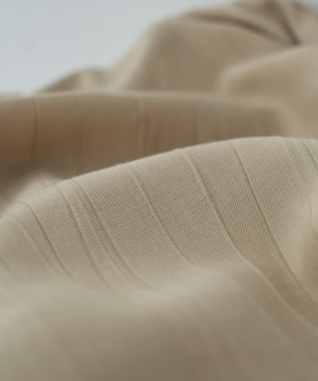 tops-02546　エンボス加工 ルーズ シャツ　エクリュ　ベージュ　モカ