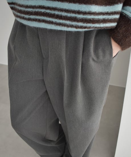 bottoms-12010　タックワイドパンツ　エクリュ　グレー　ブラック